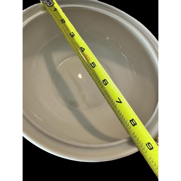 Covered White and Gold Accented Bowl w/ Handles By Jean Luce Paris France Vtg - Picture 6 of 11